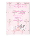 Girls Christening Wish Invite