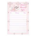 Girls Christening Wish Stationery