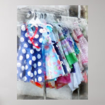 Girl's Dresses at Street Fair Print
