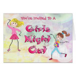 Girl's Night Out Bachelorette Invites Greeting Card