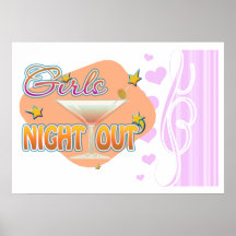 girls night out, last night out bachelorette party print