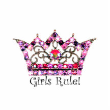Girls Rule! Tiara sculpture Acrylic Cut Out
