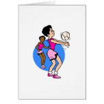 Girls Volleyball Greeting Card