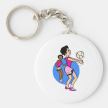 Girls Volleyball Keychain