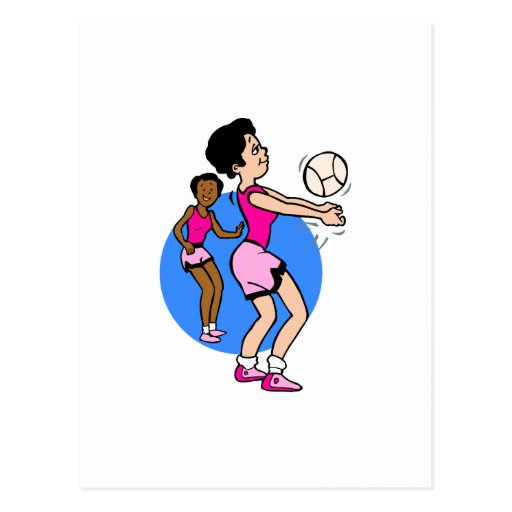 Girls Volleyball Post Card