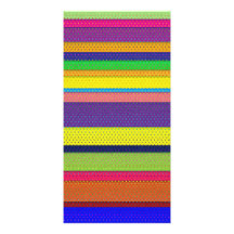 Girly Bright Polka Dot Stripes Photo Greeting Card