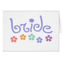 Girly-Cue Bride Greeting Cards