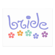 Girly-Cue Bride Postcard