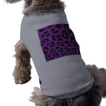 Girly Cute Trendy Purple Glitter Cheetah print Doggie T-shirt
