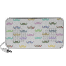 Girly moustache pattern speaker system