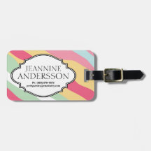 Girly Pastel Wavy Stripes Customised