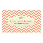 Girly Pink Chevron Hairdresser Business Card