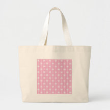 Girly Pink Floral & Circle Pattern Pt63 Canvas Bag