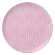 Girly Pink Wave Pattern Pt5 Plate