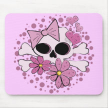 Girly Punk Skull Mouse Pads