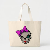 Girly Skully Canvas Bags