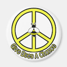 give bees a chance refrigerator magnet