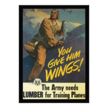 Give Him Wings World War 2 Personalized Invitation
