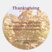 Give thanks in everything 1 Thessalonians 5:18 Stickers
