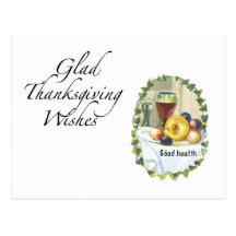 Glad Thanksgiving Wishes Post Card