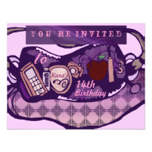 Glam birthday personalised announcements