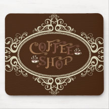 glamourous Coffee Shop Mouse Pad