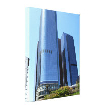 Glass Buildings On A Hill Gallery Wrapped Canvas