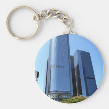 Glass Buildings On A Hill Keychains