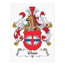 Glass Family Crest Personalized Announcement