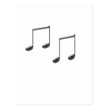 GLASS MUSIC NOTES POST CARDS