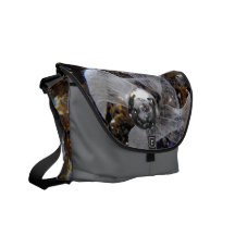Glass Orb Flower Courier Bags