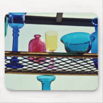 Glass vessels in different colours mousepads