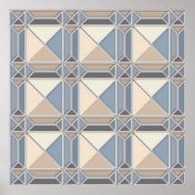 Glassy Blocks Poster