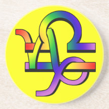 GLBT Capricorn & Libra Beverage Coasters