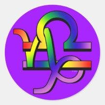 GLBT Capricorn & Libra Sticker