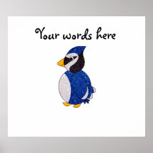 Glitter blue jay posters