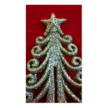 Glitter Christmas tree Business Card Template