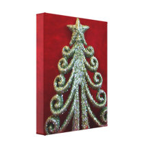 Glitter Christmas tree Gallery Wrapped Canvas