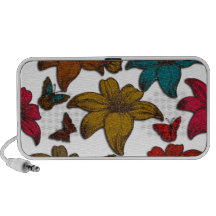 Glitter Flowers iPod Speakers
