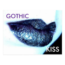 glitter, GOTHIC, KISS Postcard
