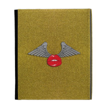 Glitter Lips with Wings iPad Folio Covers