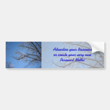 Glittering Ice and Snow Covered Trees Bumper Stickers