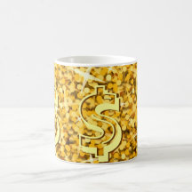 Glitz "Gold" dollar $ mug