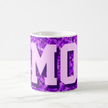 Glitz Purple 'MOM' mug