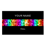 Glitz Rainbow Stripe business card black back