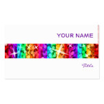 Glitz Rainbow Stripe business card white