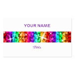 Glitz Rainbow Stripe business card white back