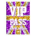 Glitz UK Gold 'VIP PASS' invitation invitations