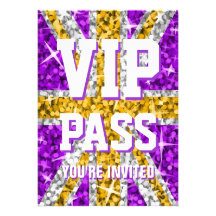 Glitz UK Gold 'VIP PASS' invitation