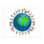 Global Christmas Kids Post Cards